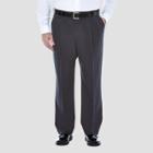 Haggar Men's Big & Tall Pnik Classic Fit Pleat Front Casual Pants - Dark Gray