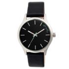 Target Simplify The 2400 Men's Leather Strap Watch - Black