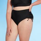 Kona Sol Women's Plus Size High Waist Side-cinch Bikini Bottom - Kona