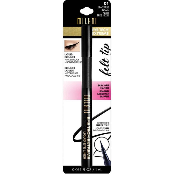 Target Milani Eye Tech Extreme Liquid Eye Liner - Black 0.033 Oz, Blackest Black