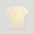 Women's Plus Size Short Sleeve V-neck T-shirt - Universal Thread Cream 1x, Women's, Size: