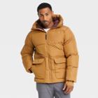 Men's Short Puffer Jacket - All In Motion Brown