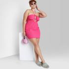 Women's Plus Size Sleeveless Cut Out Bodycon Dress - Wild Fable Berry Pink