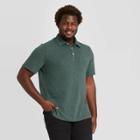 Men's Tall Standard Fit Polo Collared Shirt - Goodfellow & Co Green