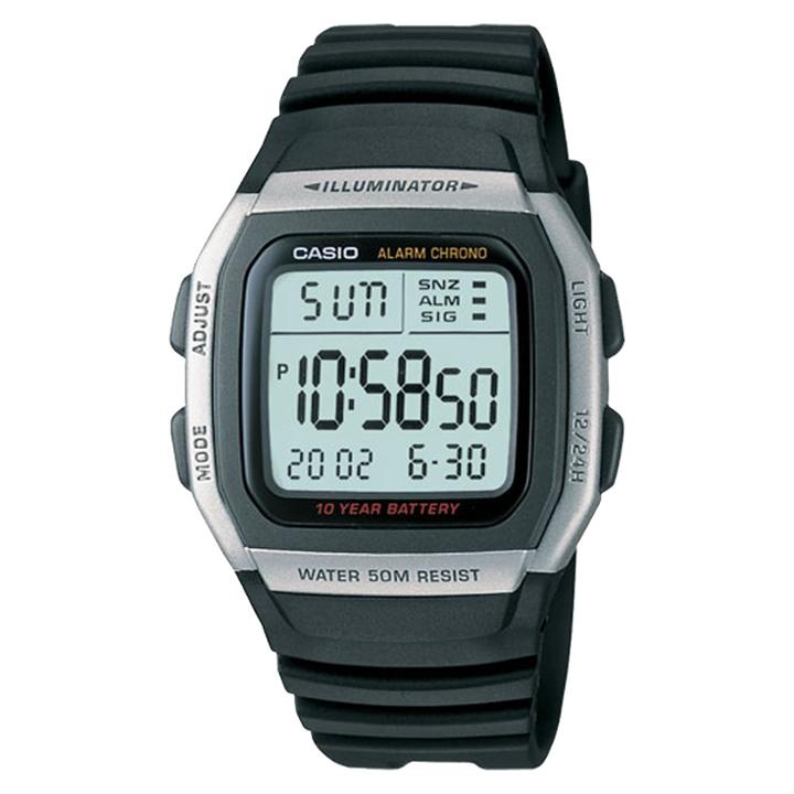 Men's Casio Alarm Chronograph Watch - Black (w96h-1av)