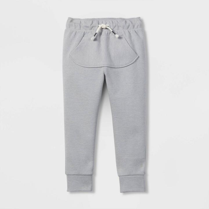 Toddler Boys' Ottoman Knit Jogger Pull-on Pants - Cat & Jack Gray