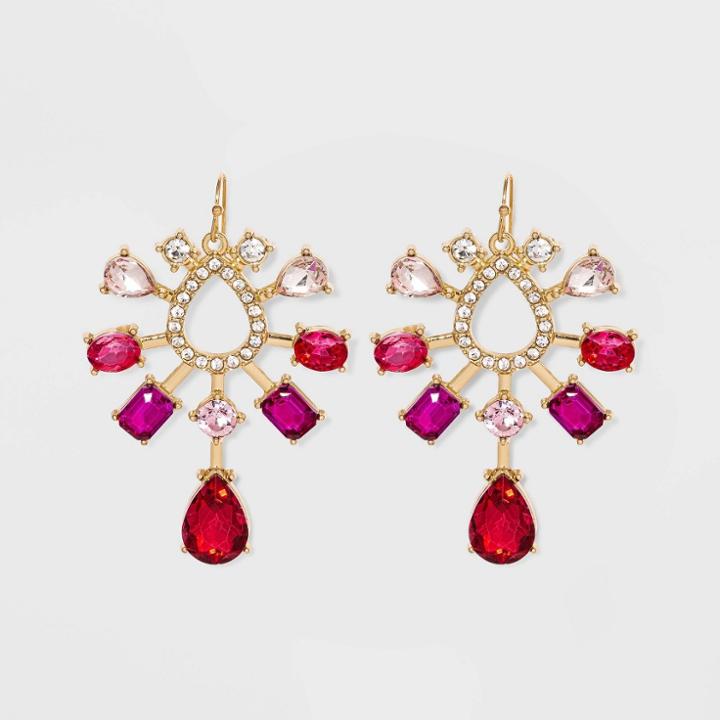 Gemstone Starburst Earrings - A New Day Pink