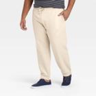 Men's Big & Tall Fleece Jogger Pants - Goodfellow & Co Beige