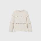 Toddler Girls' Cozy Ruffle Long Sleeve Top - Art Class Heather Gray