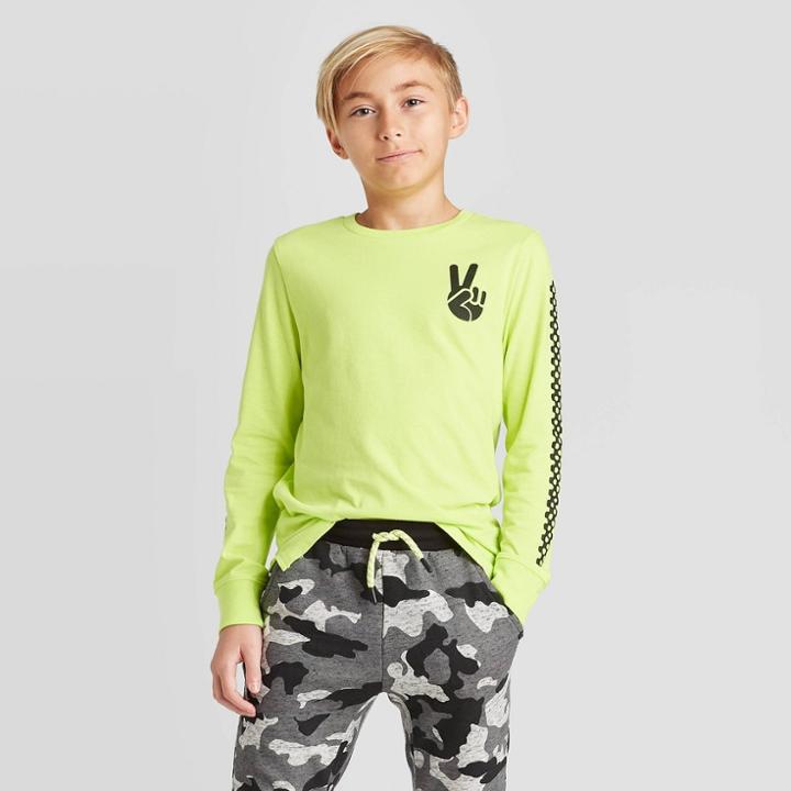 Boys' Long Sleeve T-shirt - Art Class Green