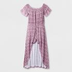 Girls' Off The Shoulder Walk Through Rompers - Art Class Lilac