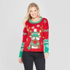 Women's Reindeer Christmas Ugly Sweater - 33 Degrees (juniors') Red