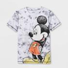 Boys' Disney Mickey Mouse Short Sleeve Graphic T-shirt - Black/white
