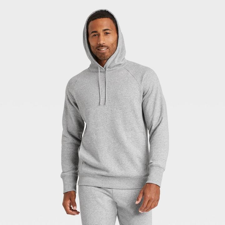 Men's Cotton Fleece Pullover Hoodie - All In Motion Gray