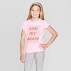 Girls' Short Sleeve Try Again Graphic T-shirt - Cat & Jack