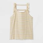 Girls' Ribbed Ruffle-strap Tank Top - Art Class L, Girl's, Size: Large,