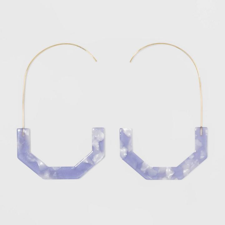 Sugarfix By Baublebar Geometric Resin Threader Earrings - Heathered