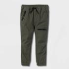 Toddler Boys' Pigment Dye Utility Pull-on Pants - Cat & Jack Olive Green