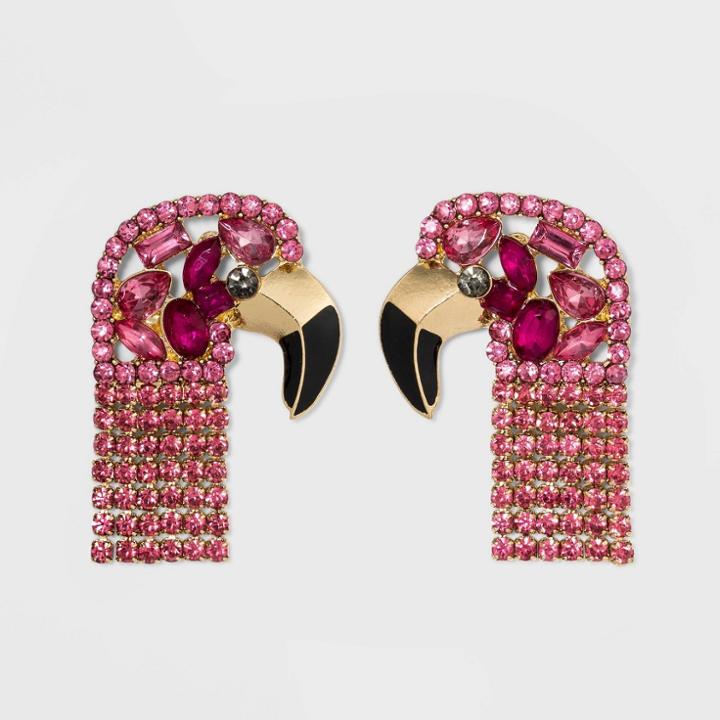 Sugarfix By Baublebar Geometric Resin Hoop Earrings - Pink