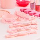 Ginger Ray Glitter Pamper Club Elastic Hair Ties Pink