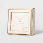 Sterling Plated Multi Clear Necklace - A New Day Clear, Women's,