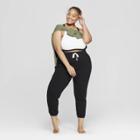 Women's Plus Size Lounge Jogger Pants - Colsie Black