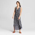 Women's Floral Print Wrap Front Dress - Knox Rose Navy