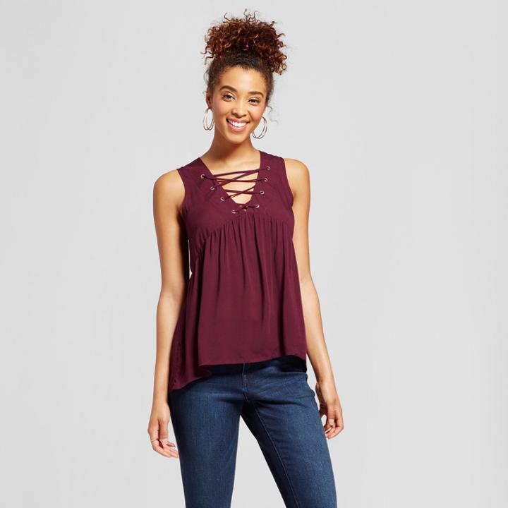 Women's Lace-up Tank - Xhilaration (juniors') Purple