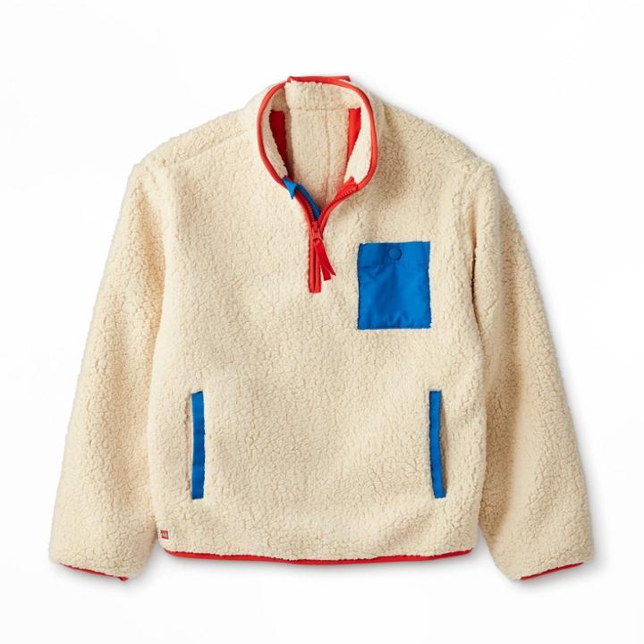 Kids' Adaptive Contrast Pocket Sherpa Jacket - Lego Collection X Target Cream