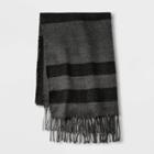 Men's Striped Holiday Oblong Scarf - Goodfellow & Co Black