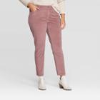 Women's Plus Size Corduroy High-rise Skinny Jeans - Universal Thread Pink