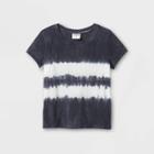 Girls' Tie-dye Short Sleeve T-shirt - Cat & Jack Charcoal Gray