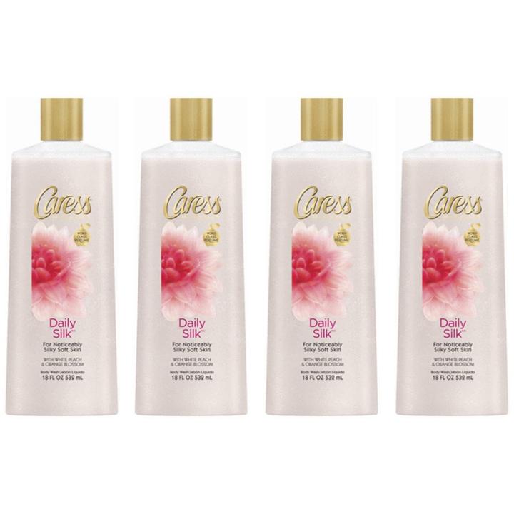 Caress Daily Silk White Body Wash White Peach & Orange Blossom