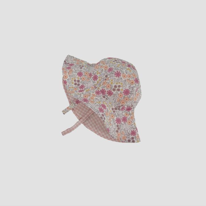 Baby Girls' Floral Print Sun Hat - Cat & Jack Pink Newborn