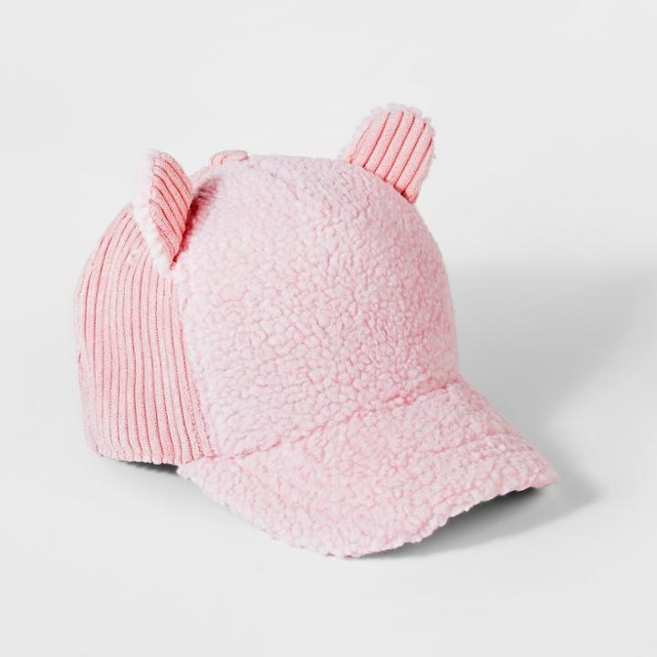Girls' Sherpa Baseball Cap - Cat & Jack Pink
