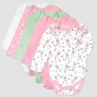 Honest Baby 4pk Tu-tu Cute Long Sleeve Bodysuit - Pink