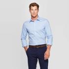Men's Plaid Slim Fit Long Sleeve Dress Button-down Shirt - Goodfellow & Co Blue