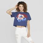 Women's Short Sleeve Bald Eagle Cropped T-shirt - Freeze (juniors') - Blue