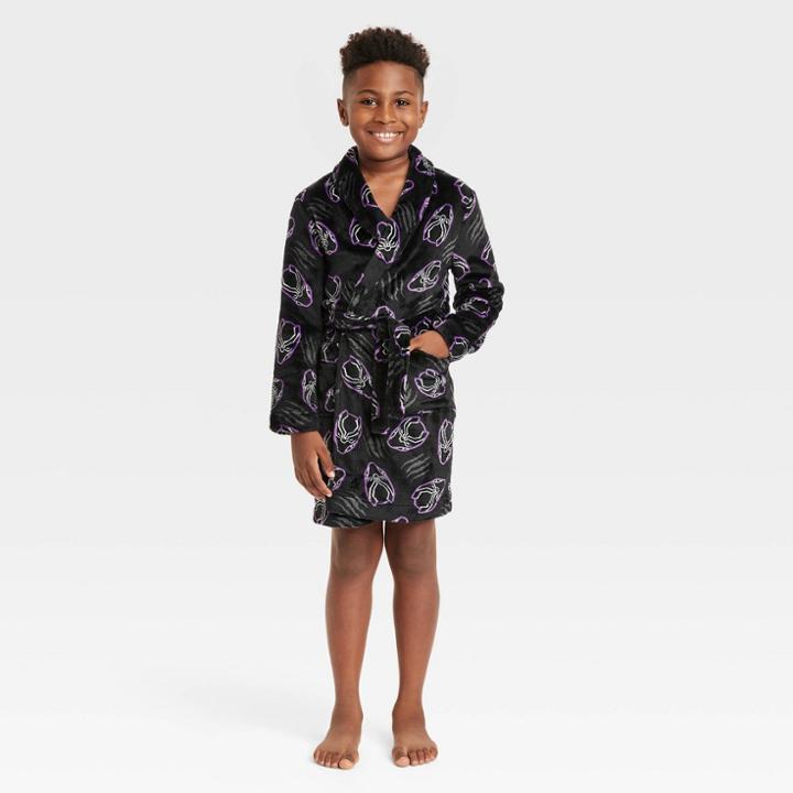 Boys' Marvel Black Panther Robe - Black