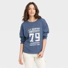Women's Long Sleeve Varsity T-shirt - Universal Thread Blue