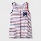 Girls' Sleeveless Americana Stripes Knit Tank Top - Cat & Jack Red/blue