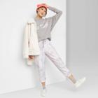 Women's Long Sleeve Crewneck Relaxed T-shirt New York Graphic - Wild Fable Gray