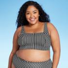 Kona Sol Women's Plus Size Scoop Square Neck Bikini Top - Kona