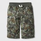 Oversizeboys' Cargo Shorts - Cat & Jack Green L Husky, Boy's, Size: