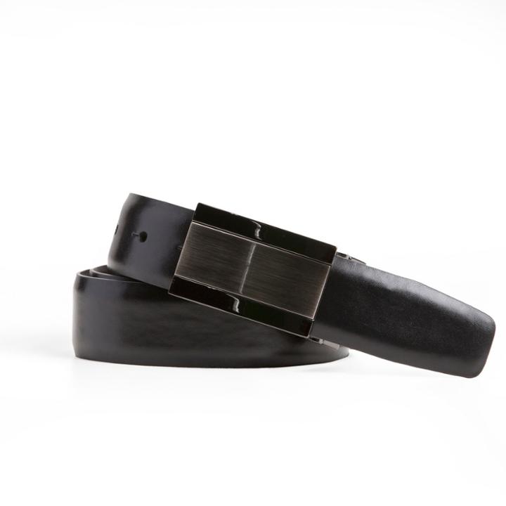 Swiss Gear Men's Reversible Solid Belt Buckle - Black
