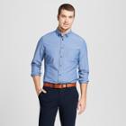 Men's Slim Fit Northrop Poplin Long Sleeve Button-down Shirt - Goodfellow & Co Chambray