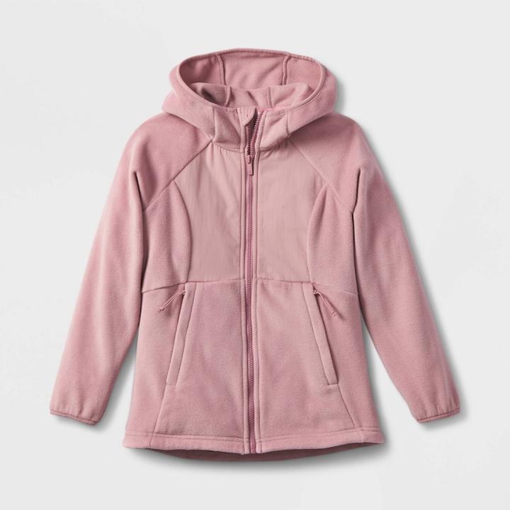 All In Motion Girls' Polartec Long Sleeve Fleece Jacket - All In
