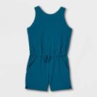 Girls' Stretch Woven Romper - All In Motion Teal