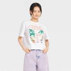 33 Revolutions Women's Crush Soda Short Sleeve Graphic Cropped T-shirt - White