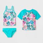Floatimini Girls' 3pc Tankini Set - Teal